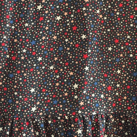 Madewell Navy Starry Night 100% Silk Wrap-Front Ruffle-Hem Blouse Size XS - Picture 13 of 13